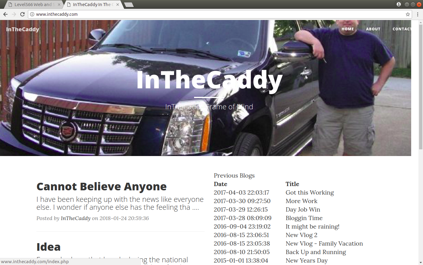 In The Caddy
